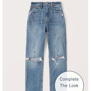 Abercrombie 90s ultra high rise straight jean size 28